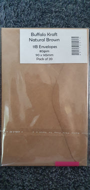 House of Paper 11B Buffalo Kraft Natural Brown Envelopes 20pk